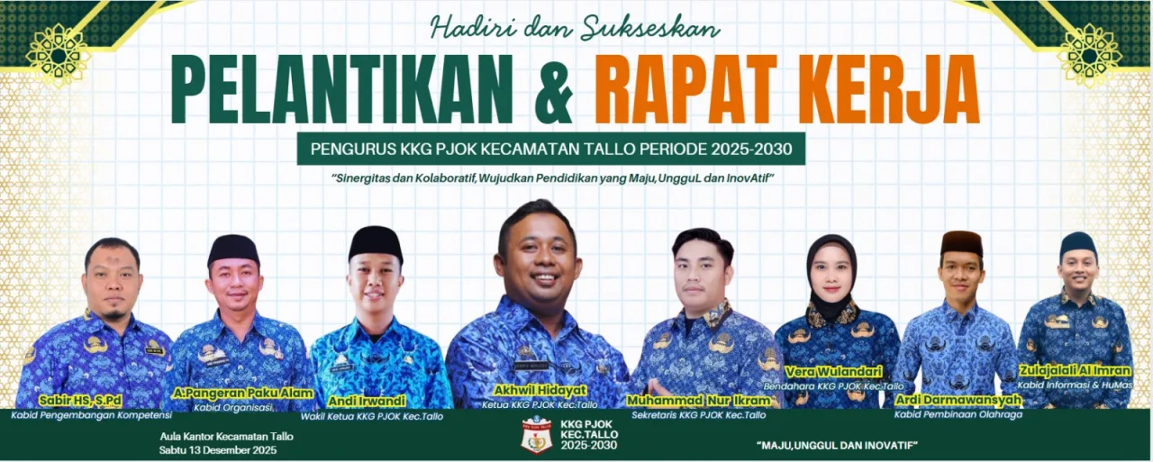 Pelantikan KKG PJOK Tallo Siap Digelar, Sejumlah Tokoh Pendidikan Dipastikan Hadir